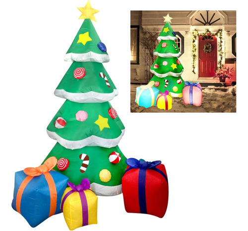 2.1m Bolsa Inflable Para Regalo Con Forma Árbol De Navidad