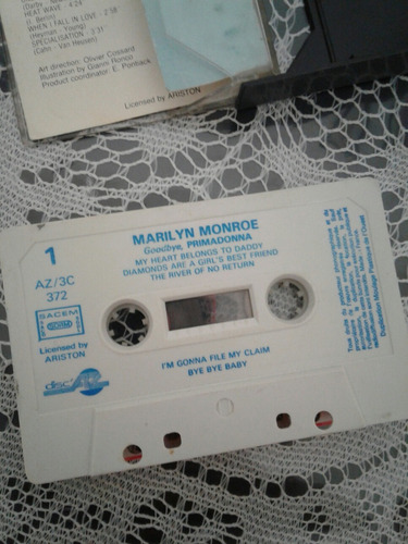 Casette Canciones Marilyn Monroe