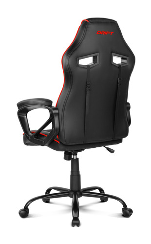 Imagen 5 de 5 de Silla de escritorio Drift DR50 gamer negra y roja con tapizado de cuero sintético
