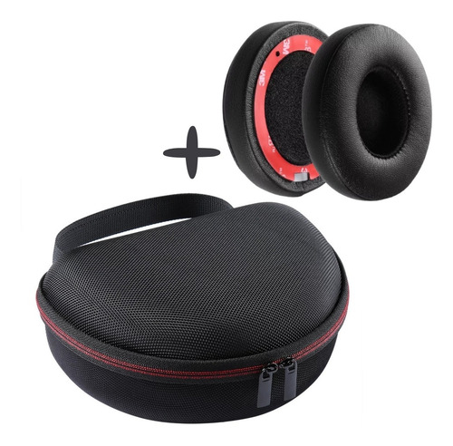 Imagem 3 de 10 de Kit Case + Almofada Espuma P/ Fone Ouvido Beats Solo 2 E 3