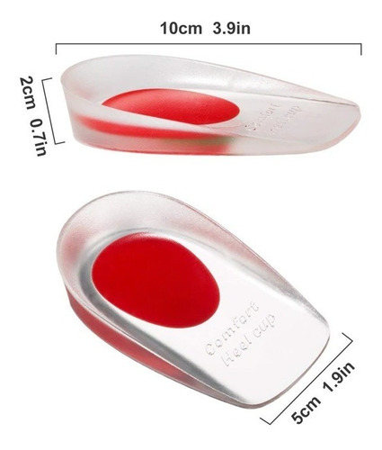 Imagem 2 de 6 de Protetor Anti Impacto Calcâneo Elevação Gel Silicone