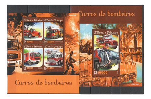 2016 Bomberos- Carros Bomberos- Santo Tome (bloques) Mint