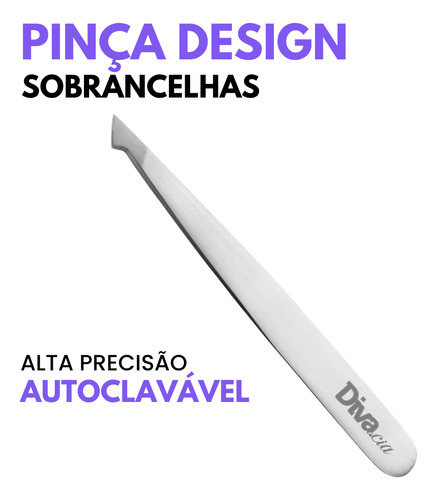 Pinça Diagonal Design De Sobrancelhas Autoclave