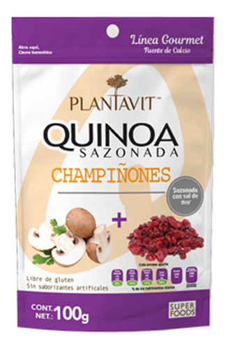 Quinoa Sazonada Champiñones Plantavit 100 Gr