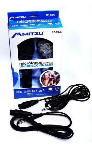Pack Microfonos Alambricos Dinamicos Multi Actividades 6.3mm