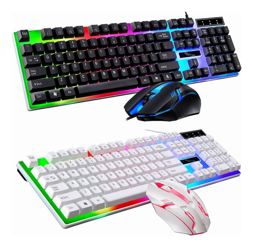 Teclado Gamer Mecánico Y Ratón Iluminado G21b