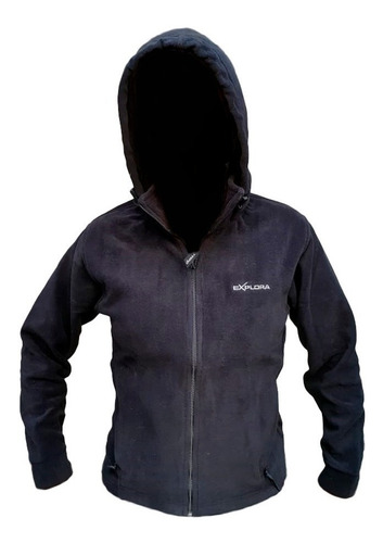 Campera Polar Explora Dama Capucha Mujer Invierno Micropolar