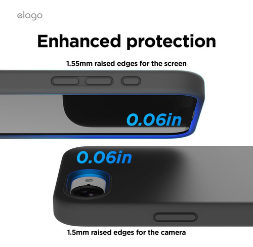 Funda Silicona Con Felpa Para Iphone 16e 2025 Gris Oscuro Con Manzanita