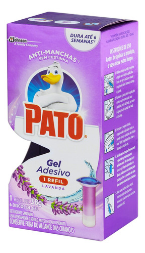 Detergente Sanitário Gel Adesivo Lavanda Pato 38g Refil