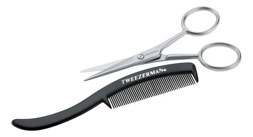 Tweezerman G.e.a.r. Tijeras Y Peine Para Bigote Modelo 72031