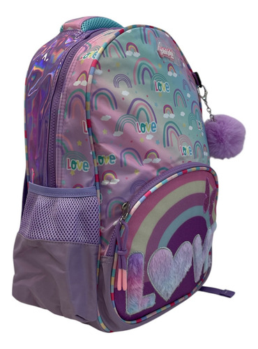 Mochila Escolar Espalda Phi Phi Toys Love 16 Color Lila