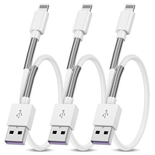 3 Pack Short Cable De Carga Del iPhone, [apple Mfi 2qr5a