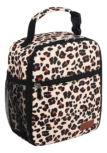 Bolso Lonchera Femuar Con Estampado De Leopardo