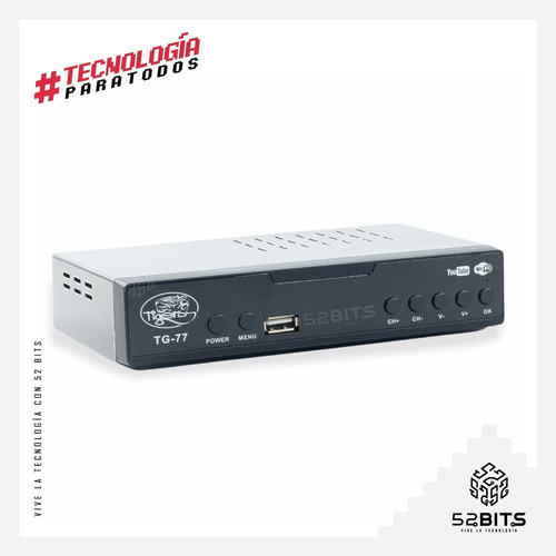 Imagen 2 de 5 de Decodificador Krono Tdt Receptor Tv Digital Dvb Hdmi Antena