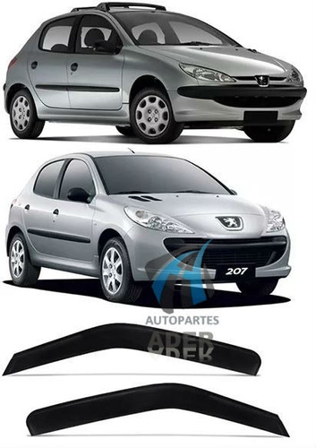 Deflectores Ventanilla Delantero Peugeot 206/207 Adhesivo