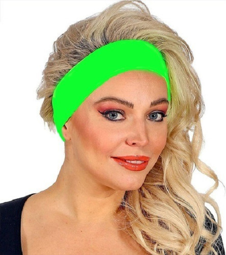 Imagen 2 de 7 de Vincha Elastica De Tela Fluo Neon Varios Colores Runners