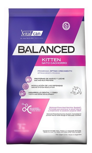 Vitalcan Balanced Kitten X 2 Kg. 