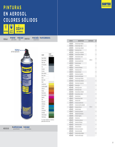 Pintura En Aerosol Café Tabaco 400ml Surtek Aes422