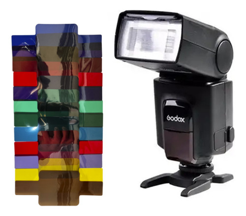 Kit Flash Godox Tt560ii Transmisor Inalámbrico + 12 Filtros