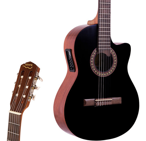 Guitarra Electro Criolla Gracia G10 Eq + Afinador - Negra