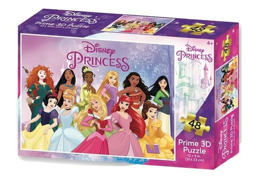 Quebra-cabeça 3d Disney Princesas Com 48 Peças