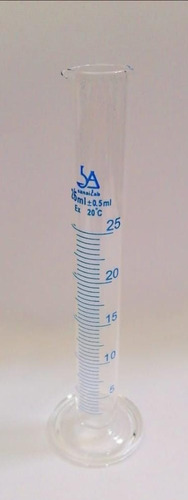 Probeta De Vidrio Graduada De 25 Ml Con Base De Cristal