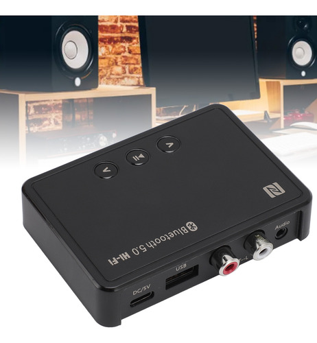 Receptor De Audio Estéreo Nfc Bt V5.0 Con Puerto Usb/rca/aux