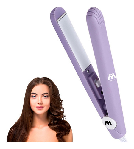 Mini Plancha Para Cabello Portátil Alaciadora Premium Color Violeta