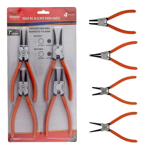 comprar Alicate Extrator De Anéis Kit Alicates Bico Curvo E Reto Corneta