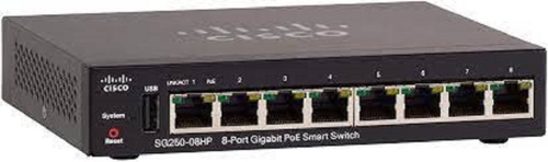 Switch Cisco Sg250-08hp 8 Puertos Gigabit Poe Administrable