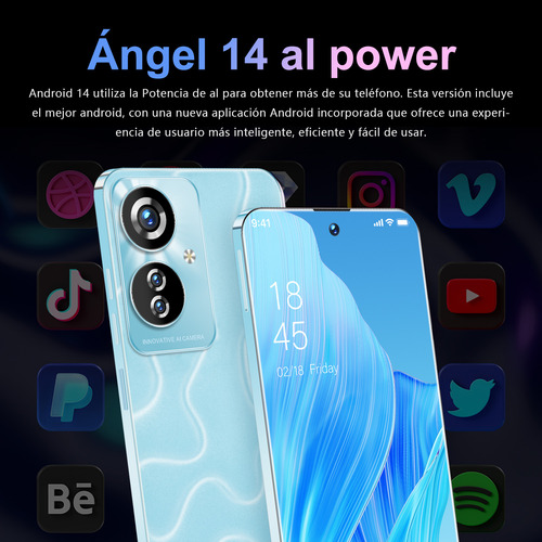 Reno 11f Vove 2025 El Más Popular Intelligent 5g Wifi Es Súper Barato 6.78 Pantalla Grande Celular Android 14 Desbloquea Dual Sim 16+512gb Smartphone Azul