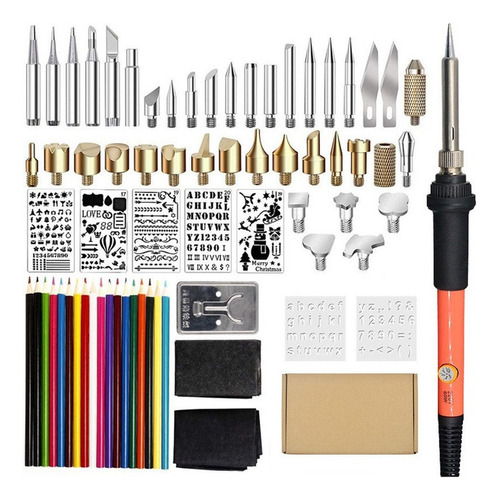 Set De Cautín Pirógrafo Para Grabar Madera, 71 Piezas