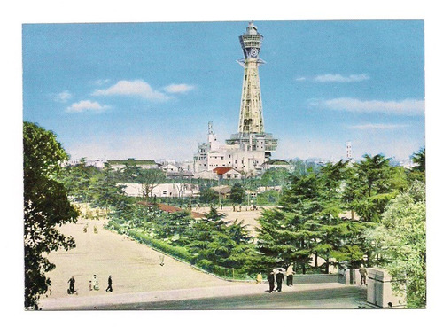 Postal Japon Observatorio Tsutenkaku Torre Osaka N 024 B3