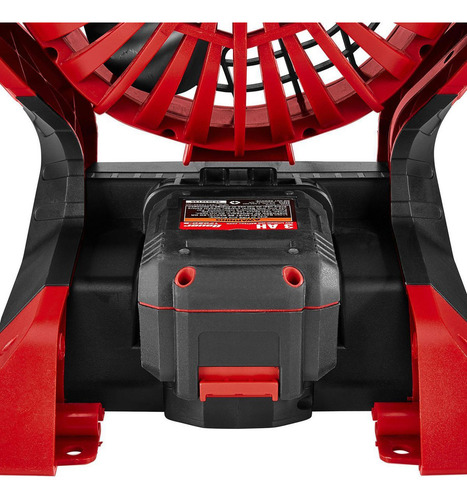 Bauer Ventilador Inalámbrico 20v/120v Dual Power 56268 Cantidad De Aspas 3 Estructura Rojo Aspas Negras Diámetro 7.5 Material De Las Aspas Plástico