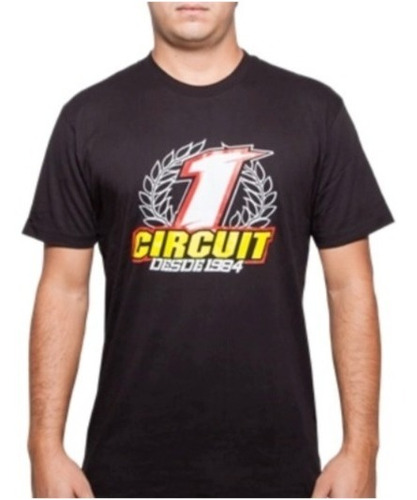 Camiseta Preta Circuit Equipament Tamanho Gg