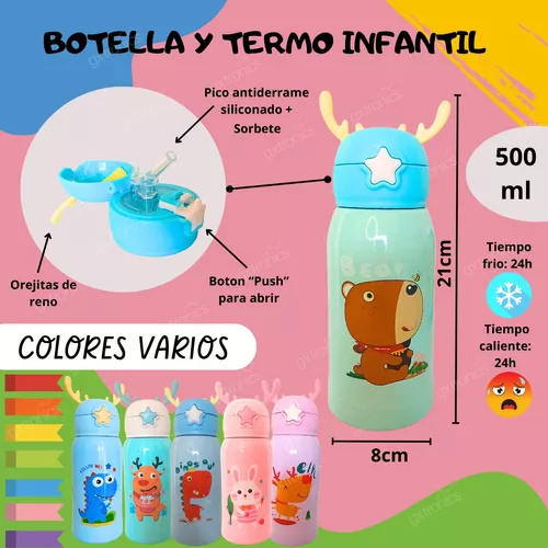 BOTELLA TÉRMICA DE ACERO INOXIDABLE INFANTIL X 500ML