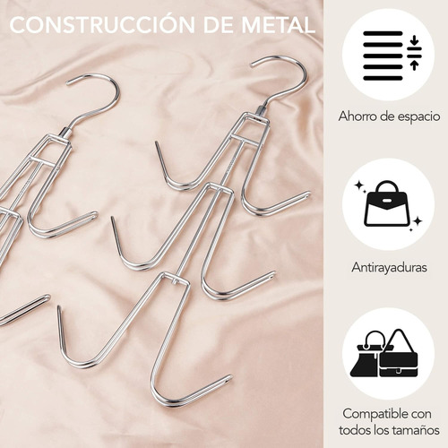 Organizador De Bolsos For Mujer, 2 Ganchos De Metal For