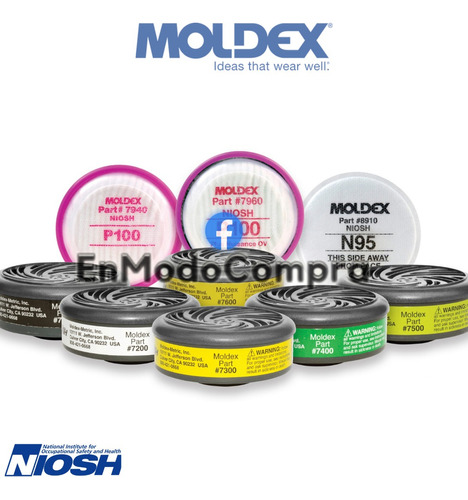 Cartuchos Filtro Moldex Vapores, Gases 