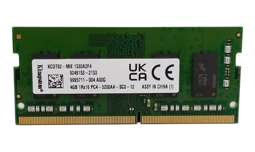 Memoria Ddr4 4gb 1rx16 Pc4-3200aa-sco-12