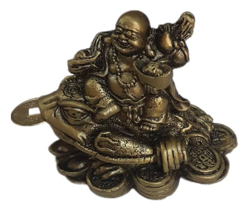 Buda Sobre Rana Con Monedas Y Lingotes Feng Shui