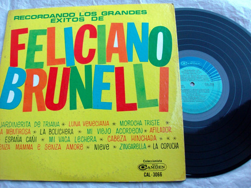 Feliciano Brunelli Grandes Éxitos Tango Folclore Latin Lp Ex