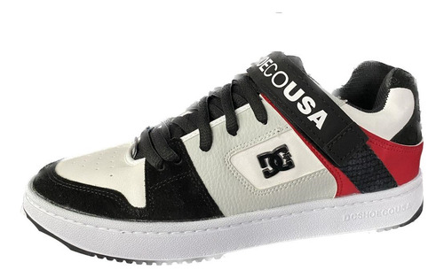 Zapatillas Dc Manteca V Ss Black Red White Hombre Original