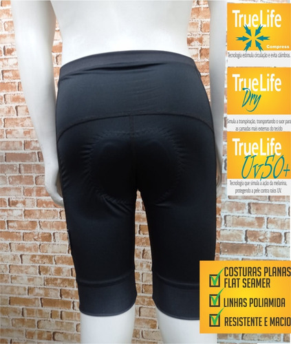 Bermuda Flat Seamer Para Ciclismo Com Forro