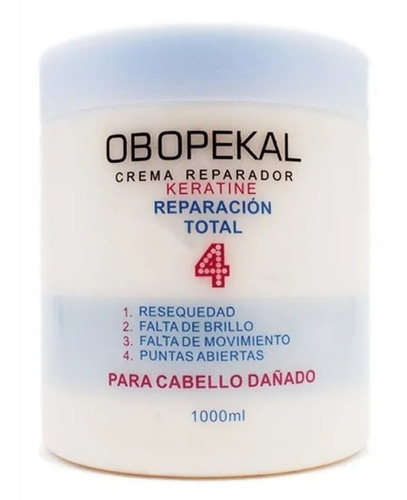 Crema Capilar Total 4 Reparacion Obopekal Daño Tratamiento