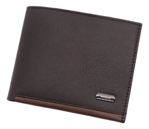 Elegante Billetera Corta Para Hombre Con Diseño Empresarial