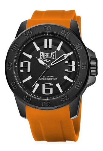 Relógio Masculino Everlast Laranja Garantria De 2 Anos E6963