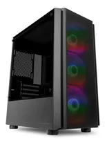 Comprar Gabinete Gamer Pichau Pulsar Rgb Mid-t Lat Vidro C\u002F 3 Fans Cor Preto
