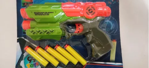 Brinquedo lancador de dardos espuma metralhadora semelhante a nerf