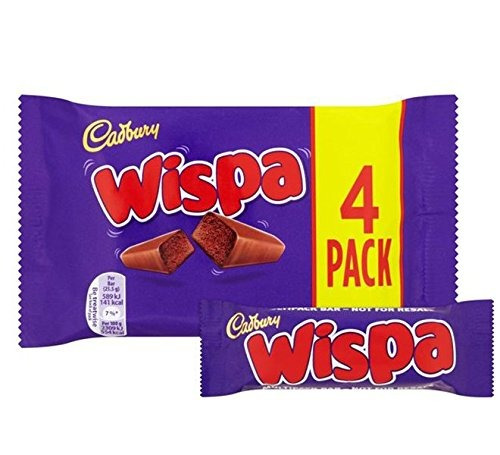 Paquete De Chocolate Aireado Wispa Leche De 4 Bares - 102g