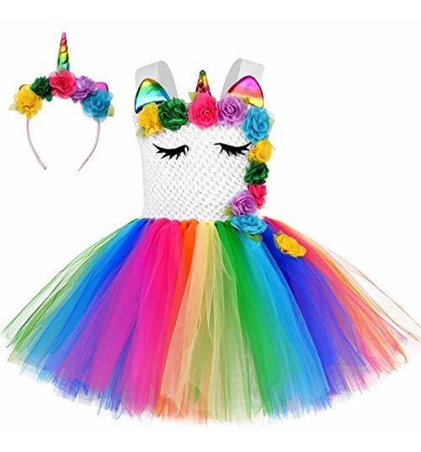 Hjtt Vestido Tutú De Unicornio En Colores Pastel Para Niñas, | Envío gratis